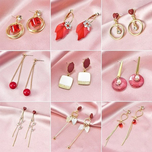 Wholesale alloy Rhinestone tassel earrings JDC-ES-YinX028 Earrings 伊杏 Wholesale Jewelry JoyasDeChina Joyas De China