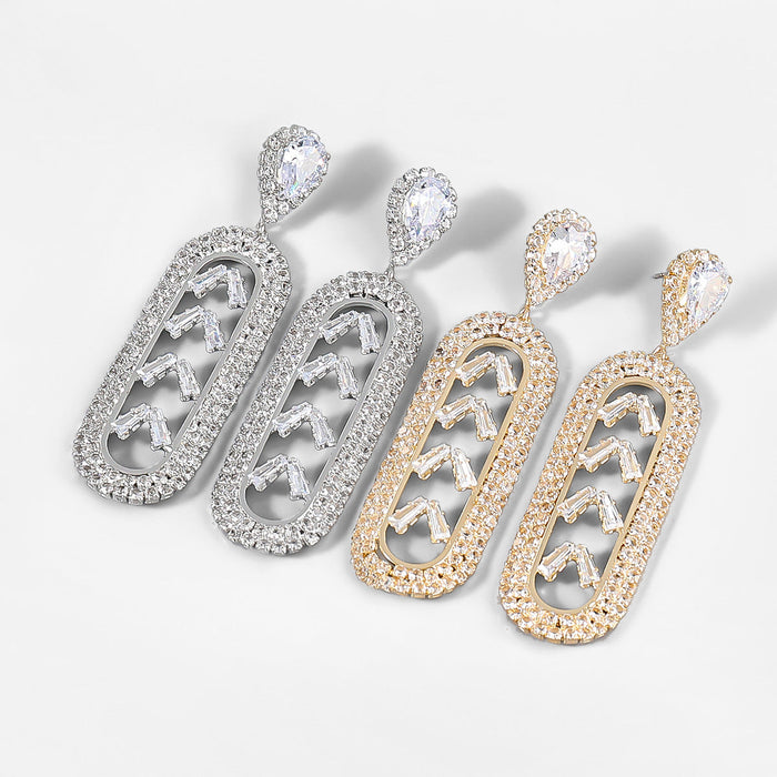 Wholesale Alloy Rhinestone Zircon Earrings JDC-ES-JL864 Earrings 氿乐 Wholesale Jewelry JoyasDeChina Joyas De China