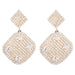 Wholesale alloy rhinestone zircon rhombus earrings JDC-ES-JL861 Earrings 氿乐 Wholesale Jewelry JoyasDeChina Joyas De China
