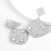 Wholesale alloy rhinestone zircon rhombus earrings JDC-ES-JL861 Earrings 氿乐 silver Wholesale Jewelry JoyasDeChina Joyas De China