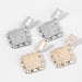 Wholesale alloy rhinestone zircon rhombus earrings JDC-ES-JL862 Earrings 氿乐 Wholesale Jewelry JoyasDeChina Joyas De China