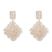 Wholesale alloy rhinestone zircon rhombus earrings JDC-ES-JL862 Earrings 氿乐 gold Wholesale Jewelry JoyasDeChina Joyas De China