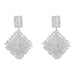 Wholesale alloy rhinestone zircon rhombus earrings JDC-ES-JL862 Earrings 氿乐 silver Wholesale Jewelry JoyasDeChina Joyas De China