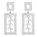 Wholesale Alloy Rhinestone Zircon Square Leaf Earrings JDC-ES-JL876 Earrings 氿乐 silver Wholesale Jewelry JoyasDeChina Joyas De China