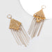 Wholesale alloy rhombus tassel earrings JDC-ES-JL858 Earrings 氿乐 gold Wholesale Jewelry JoyasDeChina Joyas De China