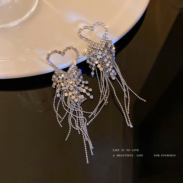 Wholesale alloy rice beads Love Earrings JDC-ES-BY047 Earrings 宝钰 Wholesale Jewelry JoyasDeChina Joyas De China