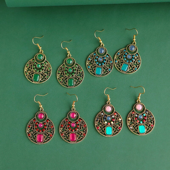 Wholesale Alloy Rice Beads Protein Diamond Earrings JDC-ES-Daiq022 Earrings 黛茜 Wholesale Jewelry JoyasDeChina Joyas De China