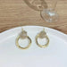 Wholesale alloy ring pendant earrings JDC-ES-XuF037 Earrings 旭帆 Wholesale Jewelry JoyasDeChina Joyas De China