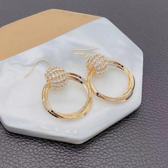 Wholesale alloy ring pendant earrings JDC-ES-XuF037 Earrings 旭帆 H6932 Wholesale Jewelry JoyasDeChina Joyas De China