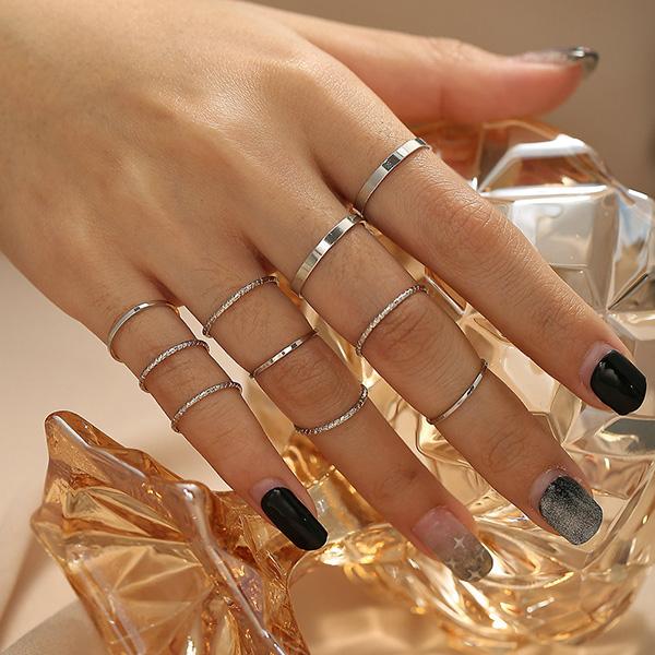 Bulk Jewelry Wholesale Alloy ring set ten-piece joint ring  JDC-RS-f061 Wholesale factory from China YIWU China