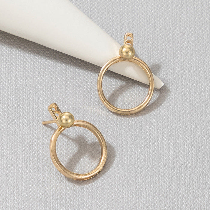 Wholesale alloy ring stud earrings JDC-ES-C444 Earrings 咏歌 Wholesale Jewelry JoyasDeChina Joyas De China