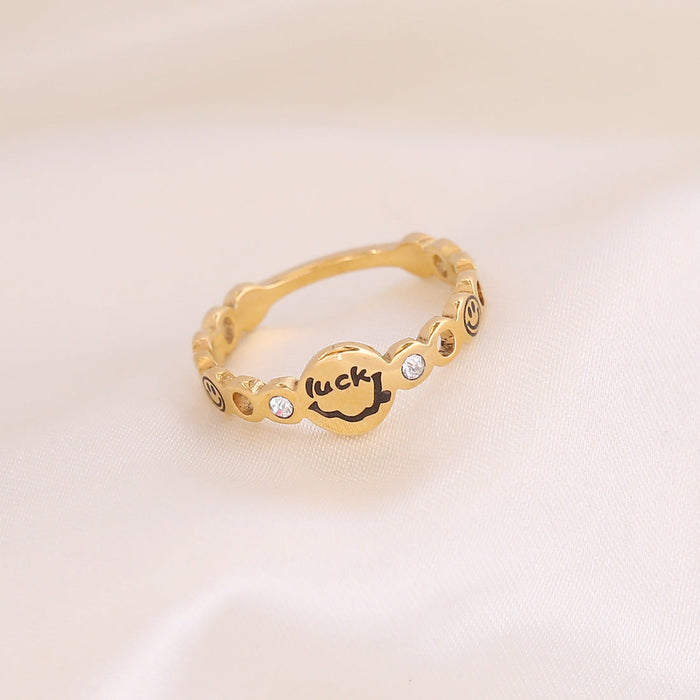 Wholesale alloy rings JDC-RS-Bingm004 Rings 冰萌 1#smile No.6 Wholesale Jewelry JoyasDeChina Joyas De China