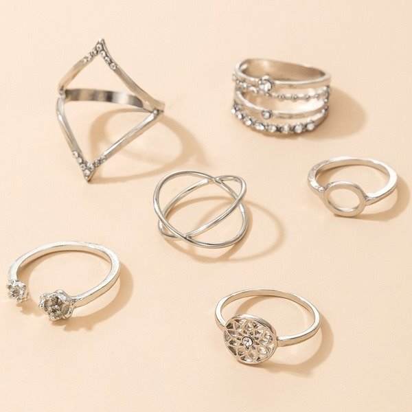 Wholesale alloy rose 6-piece ring JDC-RS-C355 Rings 咏歌 Wholesale Jewelry JoyasDeChina Joyas De China