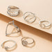 Wholesale alloy rose 6-piece ring JDC-RS-C355 Rings 咏歌 Wholesale Jewelry JoyasDeChina Joyas De China