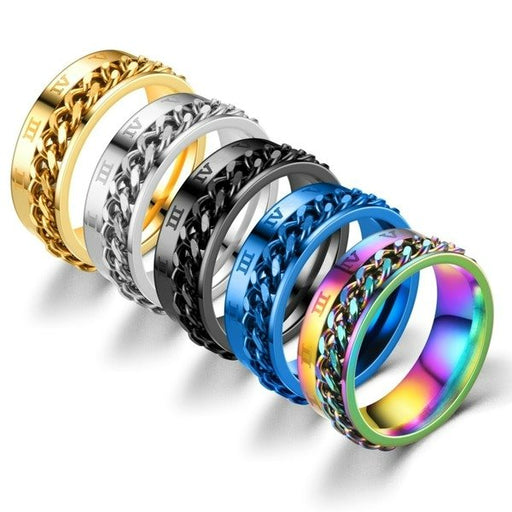 Wholesale alloy rotatable Roman chain ring JDC-RS-TS070 Rings 腾穗 Wholesale Jewelry JoyasDeChina Joyas De China