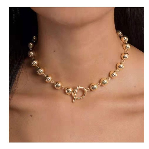 Wholesale alloy round bead chain short necklaces JDC-NE-TC257 necklaces JoyasDeChina Wholesale Jewelry JoyasDeChina Joyas De China