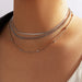 Wholesale alloy round bead chain three-layer necklace JDC-NE-C183 NECKLACE 咏歌 16452silver Wholesale Jewelry JoyasDeChina Joyas De China