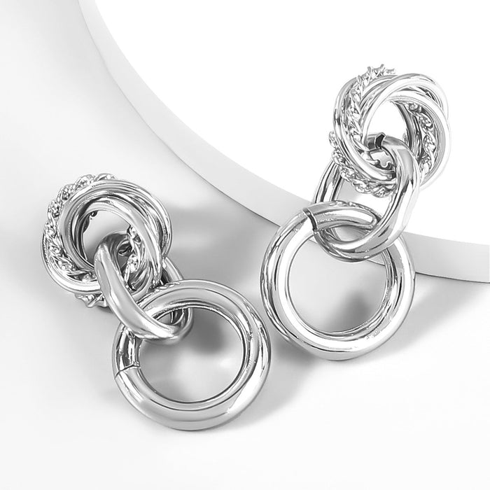 Wholesale Alloy Round Chain Earrings JDC-ES-JL834 Earrings 氿乐 Wholesale Jewelry JoyasDeChina Joyas De China