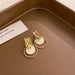 Wholesale alloy round gold earrings JDC-ES-BY-104 Earrings 宝钰 white Wholesale Jewelry JoyasDeChina Joyas De China