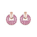 Wholesale alloy round Rhinestone earrings JDC-ES-YinX001 Earrings 伊杏 Wholesale Jewelry JoyasDeChina Joyas De China