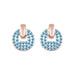 Wholesale alloy round Rhinestone earrings JDC-ES-YinX001 Earrings 伊杏 blue Wholesale Jewelry JoyasDeChina Joyas De China