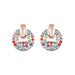 Wholesale alloy round Rhinestone earrings JDC-ES-YinX001 Earrings 伊杏 color Wholesale Jewelry JoyasDeChina Joyas De China