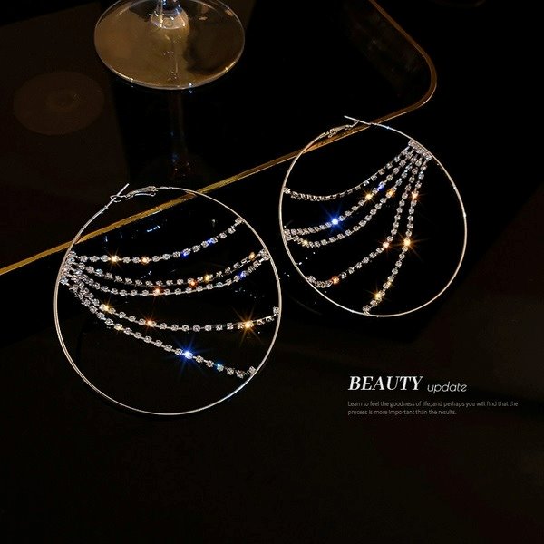 Wholesale alloy round silver earrings JDC-ES-BY-078 Earrings 宝钰 Wholesale Jewelry JoyasDeChina Joyas De China