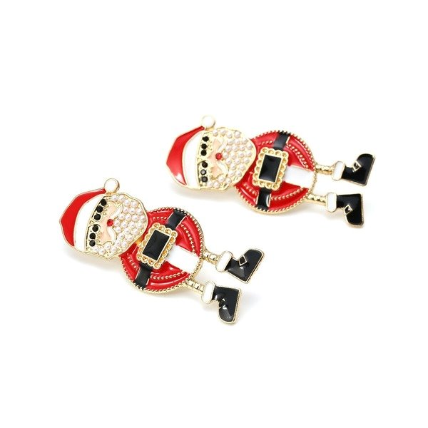 Wholesale alloy Santa inlaid Pearl Earrings JDC-ES-MY177 Earrings 曼茵 Wholesale Jewelry JoyasDeChina Joyas De China