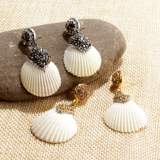 Bulk Jewelry Wholesale alloy scallop Earrings JDC-ES-YN001 Wholesale factory from China YIWU China