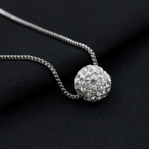 Bulk Jewelry Wholesale alloy Shambhala diamond ball pearl necklaces JDC-NE-sf036 Wholesale factory from China YIWU China