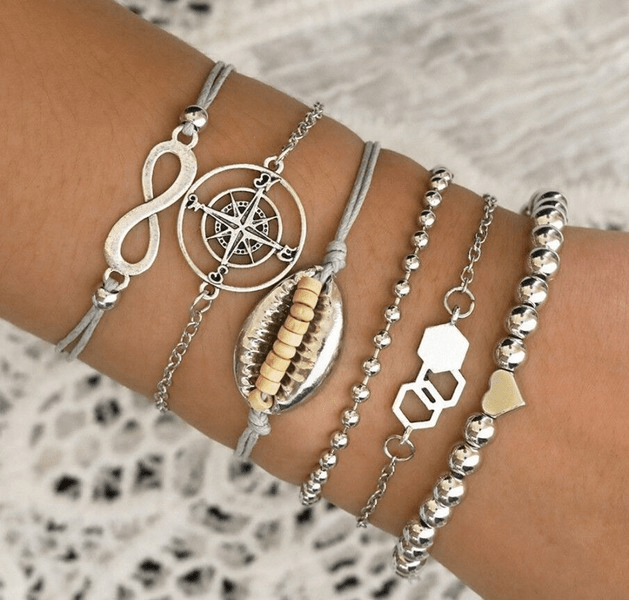 Wholesale alloy shell beaded bracelet JDC-BT-DaiR016 Bracelet 黛仁 Wholesale Jewelry JoyasDeChina Joyas De China