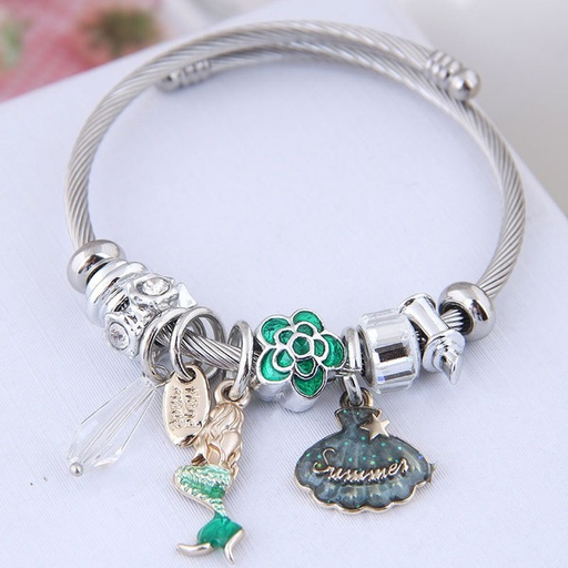 Bulk Jewelry Wholesale alloy shell mermaid bracelet JDC-BT-wy071 Wholesale factory from China YIWU China