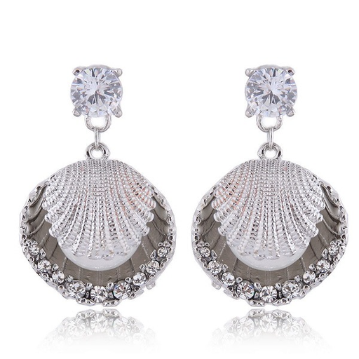 Bulk Jewelry Wholesale alloy shell pearl earrings JDC-ES-wy058 Wholesale factory from China YIWU China