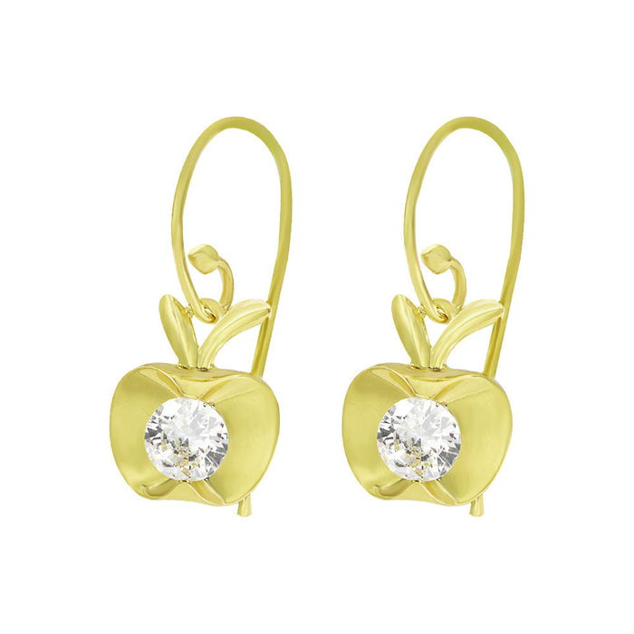 Wholesale alloy shiny metal earrings JDC-ES-JQ228 Earrings 佳琪 gold Wholesale Jewelry JoyasDeChina Joyas De China