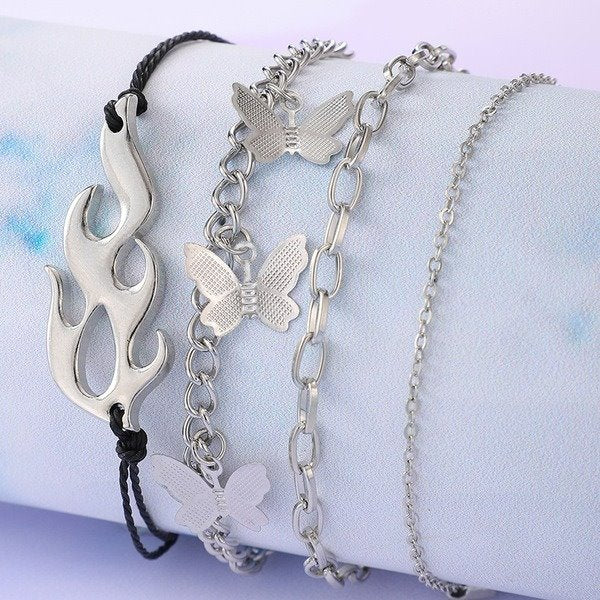 Wholesale alloy silver butterfly bracelet JDC-BT-C155 Bracelet 咏歌 Wholesale Jewelry JoyasDeChina Joyas De China