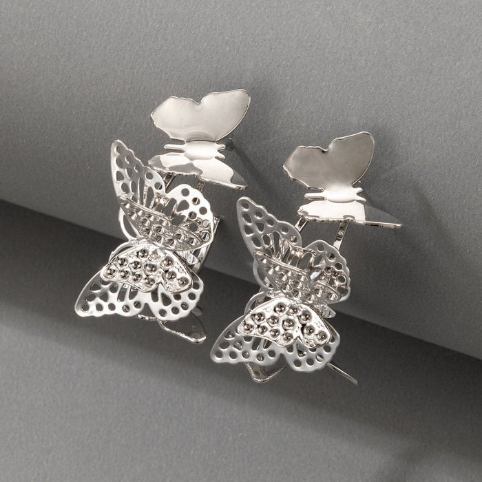 Wholesale Alloy Silver Cute Elf Literature Hollow Butterfly Earrings JDC-ES-C108 earrings JoyasDeChina 18674 Wholesale Jewelry JoyasDeChina Joyas De China