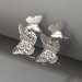 Bulk Jewelry Wholesale Alloy Silver Cute Elf Literature Hollow Butterfly Earrings JDC-ES-C108 Wholesale factory from China YIWU China