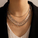 Wholesale alloy silver disc necklace JDC-NE-C215 NECKLACE 咏歌 17156 Wholesale Jewelry JoyasDeChina Joyas De China