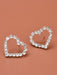 Wholesale alloy silver love earrings JDC-ES-Bis014 Earrings 碧莎 Wholesale Jewelry JoyasDeChina Joyas De China