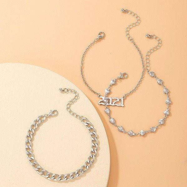 Wholesale alloy silver love geometric bracelet JDC-BT-C151 Bracelet 咏歌 Wholesale Jewelry JoyasDeChina Joyas De China