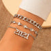 Wholesale alloy silver love geometric bracelet JDC-BT-C151 Bracelet 咏歌 Wholesale Jewelry JoyasDeChina Joyas De China