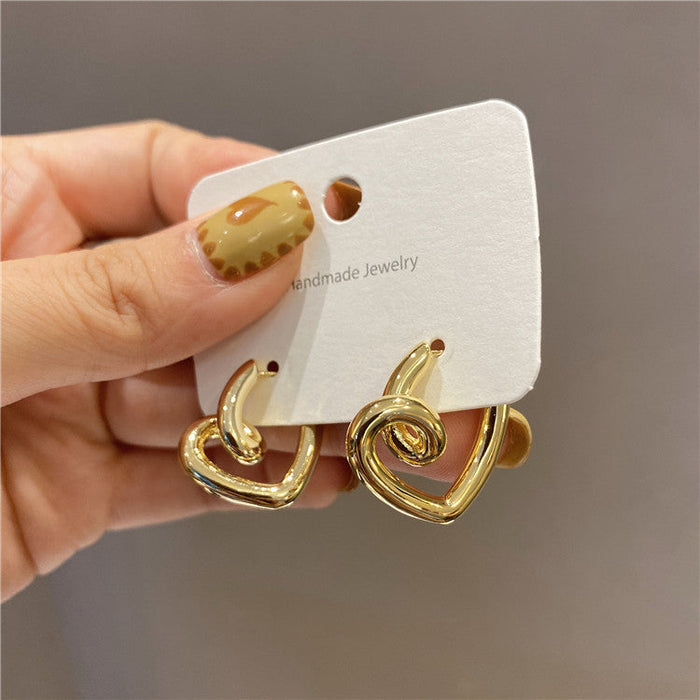 Wholesale alloy silver needle earrings JDC-ES-XuF069 Earrings 旭帆 gold Wholesale Jewelry JoyasDeChina Joyas De China