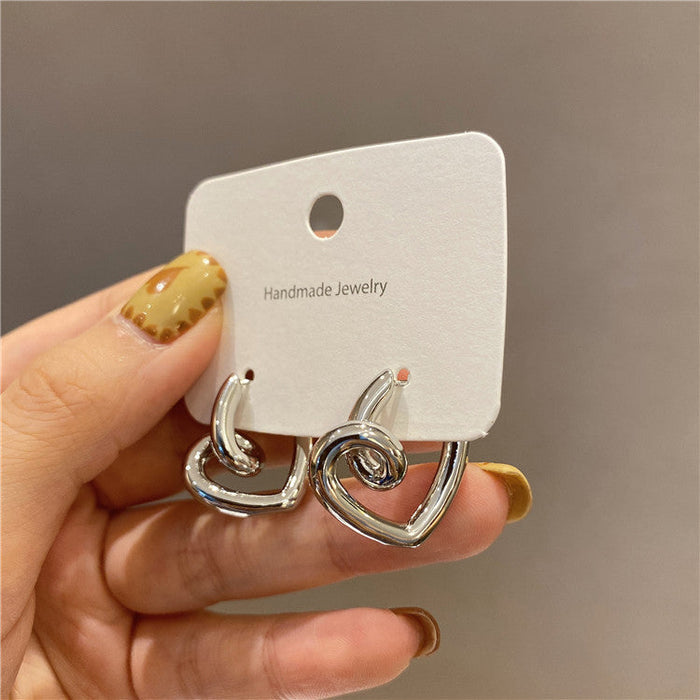 Wholesale alloy silver needle earrings JDC-ES-XuF069 Earrings 旭帆 silver Wholesale Jewelry JoyasDeChina Joyas De China