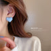 Wholesale alloy silver needle glossy earrings JDC-ES-BY164 Earrings 宝钰 Wholesale Jewelry JoyasDeChina Joyas De China