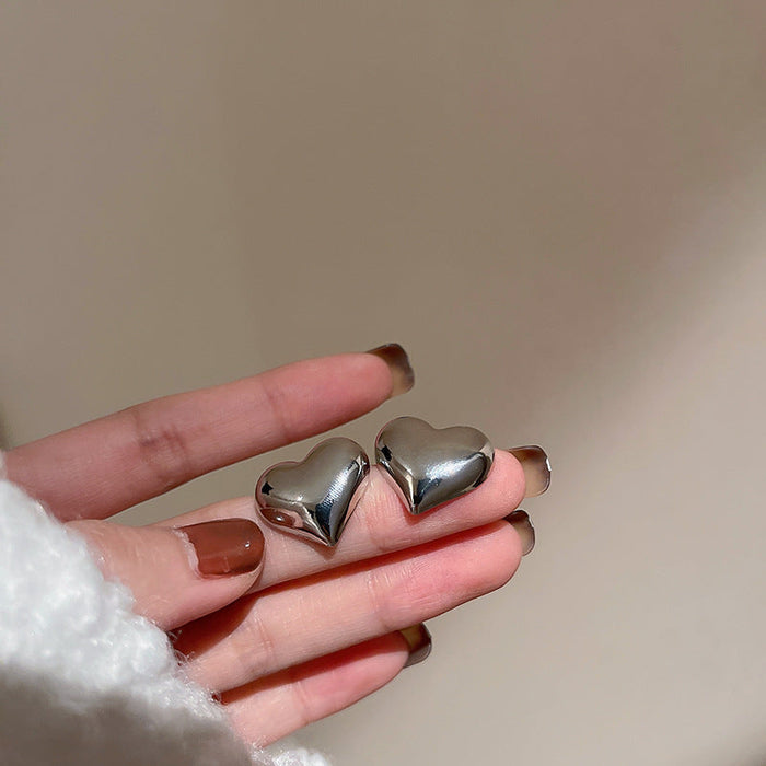 Wholesale alloy silver needle glossy earrings JDC-ES-BY164 Earrings 宝钰 silver Wholesale Jewelry JoyasDeChina Joyas De China