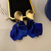 Wholesale Alloy Silver Needle Klein Blue Tassel Earrings JDC-ES-BY158 Earrings 宝钰 2 Wholesale Jewelry JoyasDeChina Joyas De China