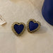 Wholesale Alloy Silver Needle Klein Blue Tassel Earrings JDC-ES-BY158 Earrings 宝钰 4 Wholesale Jewelry JoyasDeChina Joyas De China