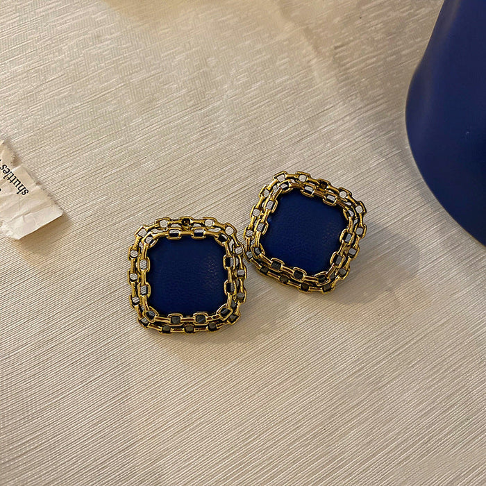 Wholesale Alloy Silver Needle Klein Blue Tassel Earrings JDC-ES-BY158 Earrings 宝钰 5 Wholesale Jewelry JoyasDeChina Joyas De China