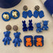 Wholesale Alloy Silver Needle Klein Blue Tassel Earrings JDC-ES-BY158 Earrings 宝钰 Wholesale Jewelry JoyasDeChina Joyas De China