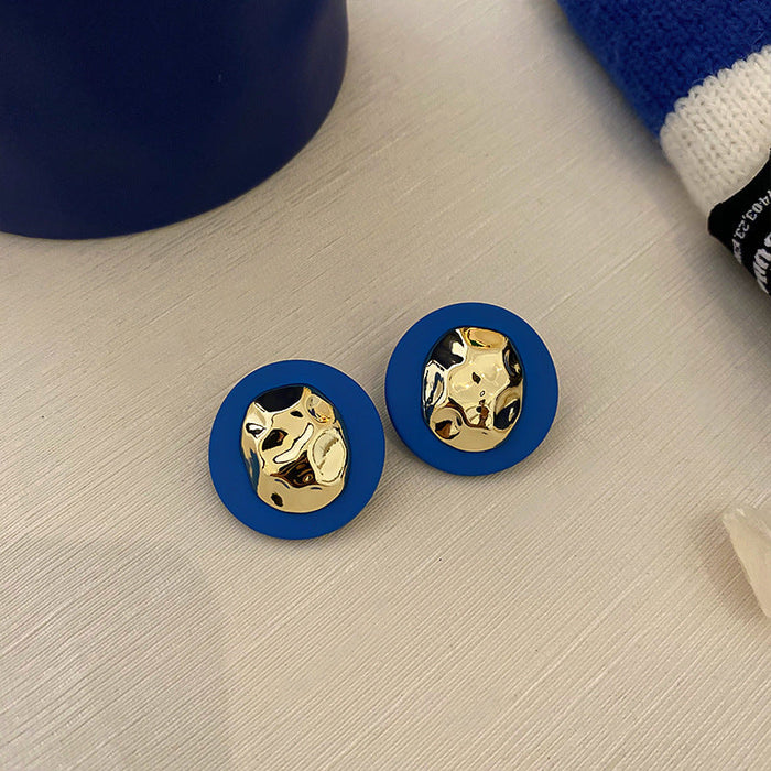Wholesale Alloy Silver Needle Klein Blue Tassel Earrings JDC-ES-BY158 Earrings 宝钰 7 Wholesale Jewelry JoyasDeChina Joyas De China